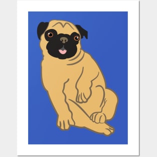 Adorable Fawn Pug Posters and Art